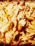 Leftover Salmon-Mushroom Fettuccine Alfredo