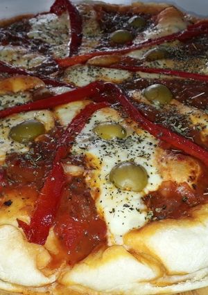 Una foto de Pizza rellena fácil a mi manera