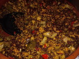 Paella vegana de quinoa