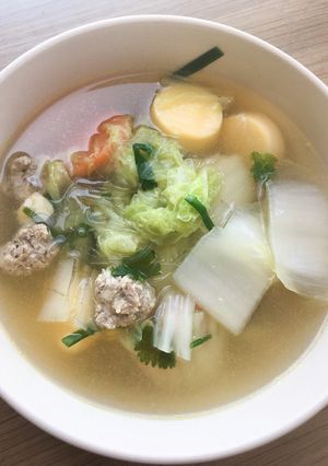 รูปของ แกงจืดวุ้นเส้นเต้าหู้หมูสับ