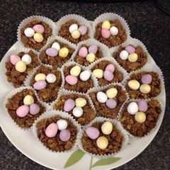 A picture of Easter egg nests.