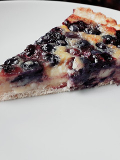 Una foto de Kuchen de arándanos