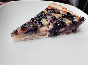 Una foto de Kuchen de arándanos