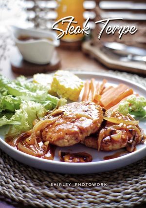 Foto resep #18.Steak TEMPE_Vegetarian Steak with Blackpaper sauce👩‍🍳
