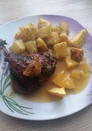 Sült kacsa narancsos mártással recept fotója