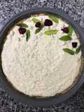 Tarta de frambuesas con mousse de chocolate blanco