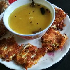 A picture of Cabbage Pakora With Dal.
