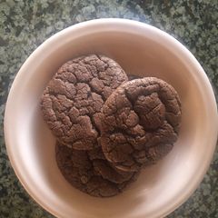 A picture of Chewy chocolate cookies.