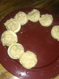 Una foto de Huevos rellenos