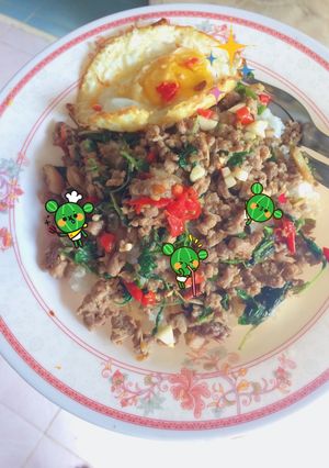 รูปของ กะเพราหมูสับไข่ดาว