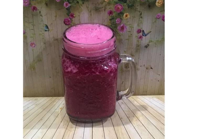 Langkah Mudah untuk Menyiapkan Diet Juice Beetroot Soursop Purple Cabbage Apple yang Lezat