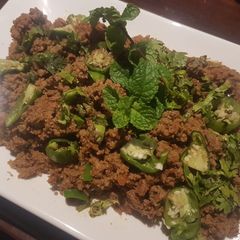 A picture of Mutton qeema hara masala.