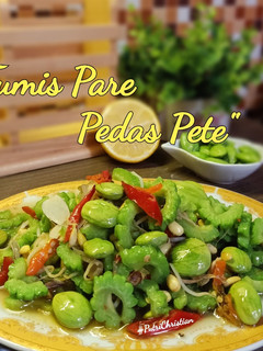 Foto resep Tumis pare pedas pete