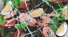 Hình ảnh món Salad tôm trứng rong biển