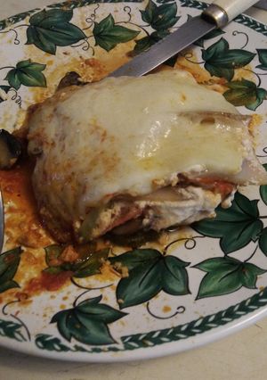 A picture of Cheesey Mushroom Veggie Lasagna Gluten Free.