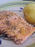 Salmón a la mostaza