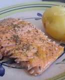 Salmón a la mostaza