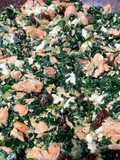 Spinach, Salmon, and Feta Cheese Scramble