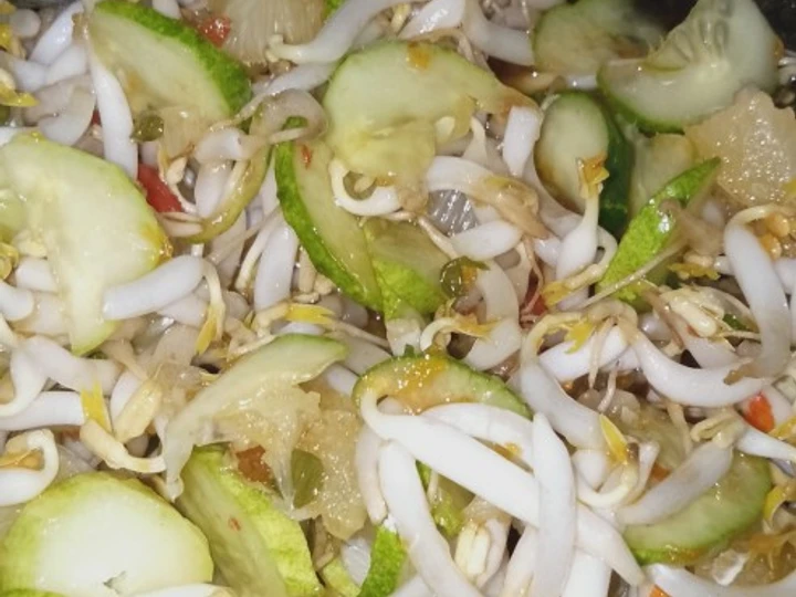 Cara Mudah Membikin Resep  Rujak cuka toge &amp;amp; timun yang Lezat Sekali, Enak Banget