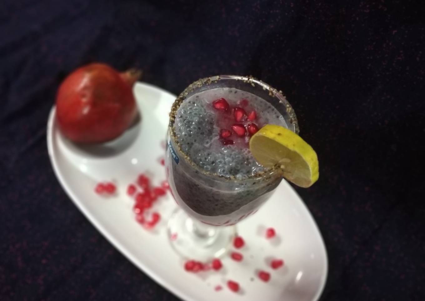 Pomegranate sabza sharbat