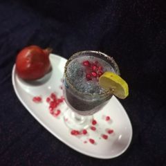 A picture of Pomegranate  sabza sharbat.