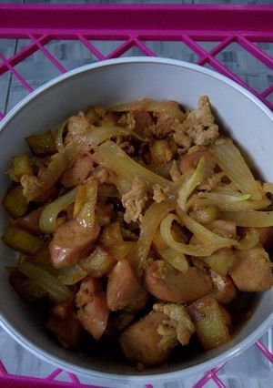 Foto resep Rice bowl sosis orak arik #bekalacik