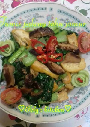 Foto resep Tumis pakcoy tahu jamur