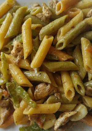 A picture of Coconut Jerk Chicken Pasta.