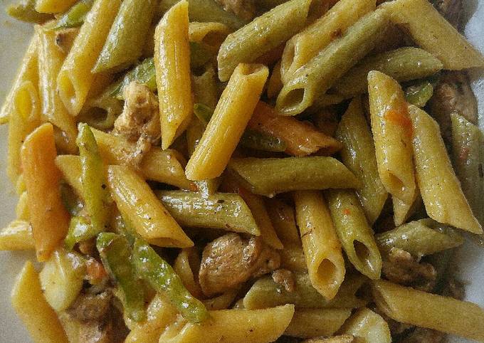 Easiest Way to Prepare Ultimate Coconut Jerk Chicken Pasta