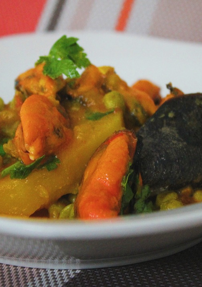 Una foto de Patatas con mejillones