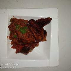 A picture of Stir fried veggies beans.