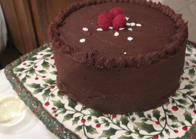 Recipe of Perfect Chocolate Raspberry Devils Food Cake