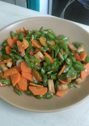 Foto resep Oseng buncis wortel tahu
