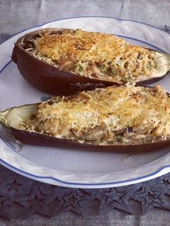 Una foto de Berenjena rellena
