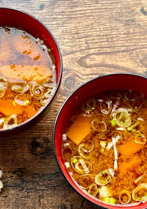A picture of Japanese Butternut Miso Soup.
