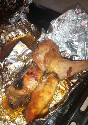 A picture of Honey glazed chicken.