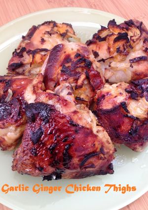 A picture of Garlic Ginger Chicken Thighs.