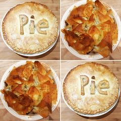 A picture of Chicken and mushroom pie.