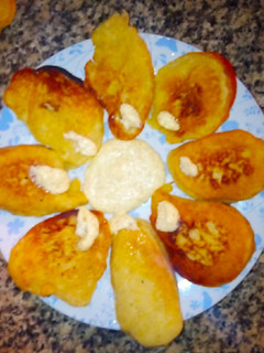 Una foto de Pasapalos dulces Domplinas con queso