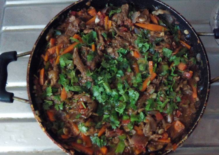 Recipe of Homemade Chilli sliced Beef Mushroom In Red Pepper sauce