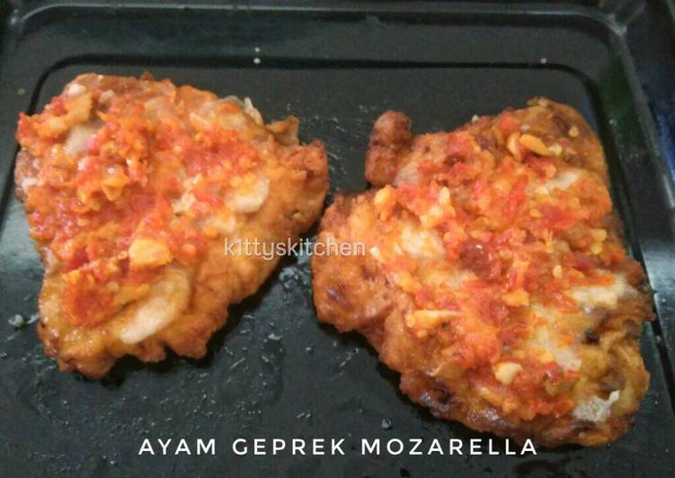 Resep Ayam Geprek Mozarella, Enak