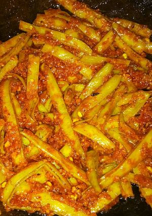 A picture of #Ramadan.. Guwarfali ki sabji.
