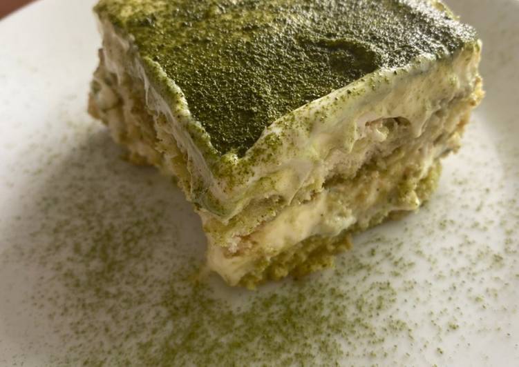 Resep Matcha tiramisu (No Egg &amp; No alcohol) Anti Gagal