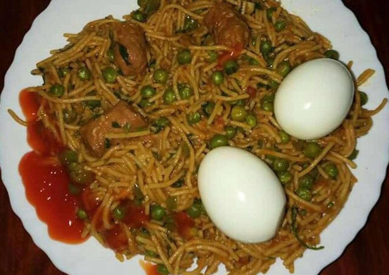 Peas spaghetti