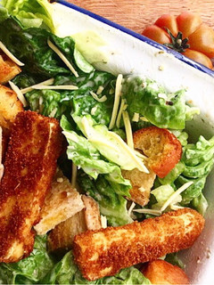 A picture of Vegetarian Caesar Salad.