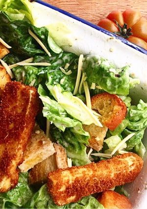 A picture of Vegetarian Caesar Salad.