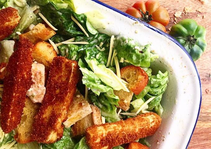 Steps to Prepare Homemade Vegetarian Caesar Salad