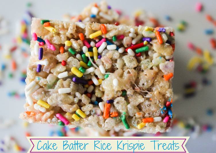 Recipe of Homemade Cake Batter Rice Krispies Treats