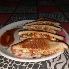 Paneer Bhurji Sandwich A picture of Paneer Bhurji Sandwich.