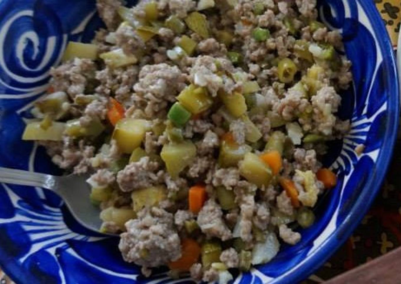 Picadillo ranchero con  nopales